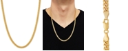 Macy's Cuban Link 24" Chain Necklace in 18k Gold-Plated Sterling Silver